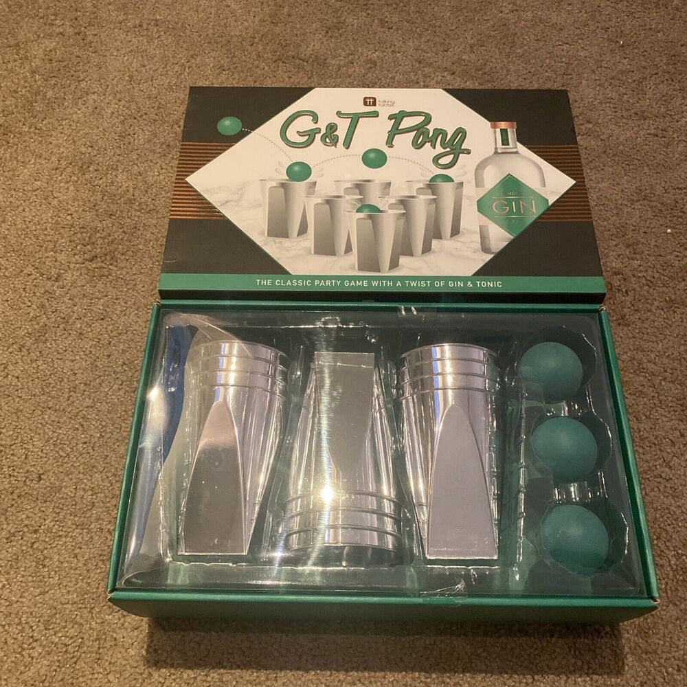 G&T Pong The Classic Party Game W A Twist Of Gin & Tonic Team Drinking Game NEW